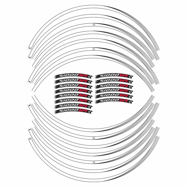 ADHESIVE STRIPS compatible with BMW S1000 XR MOTO stickers 17' tuning rims