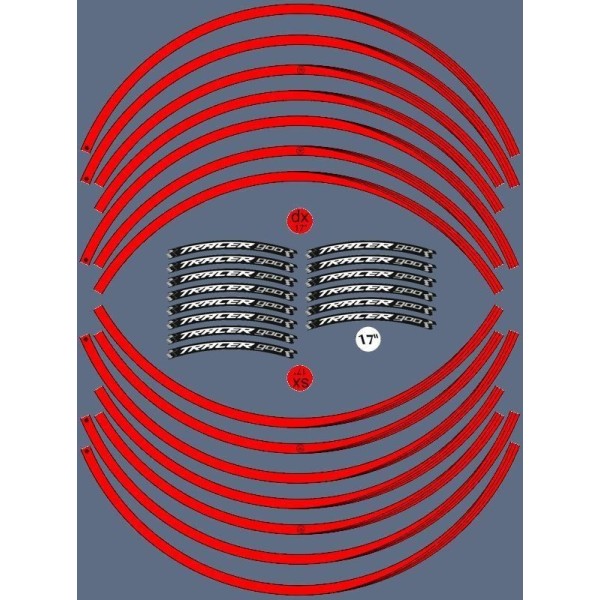 ADHESIVOS compatibles para YAMAHA TRACER 900 MOTO 17' Pegatinas llanta tuning