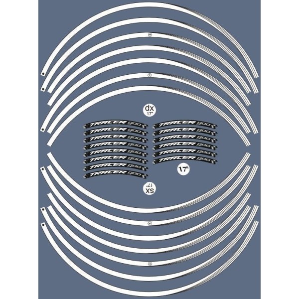 ADHESIVE STRIPES kompatibel mit YAMAHA TRACER 900 MOTO 17' RIM Aufkleber Tuning