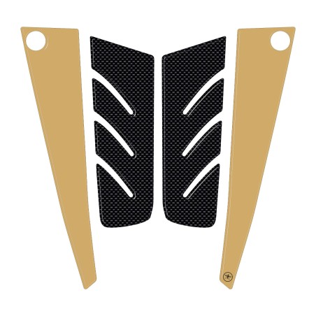 Resin 3D carbon-ergal FRONT PEDESTAL ADHESIVE for YAMAHA Tmax 530 2012-2016