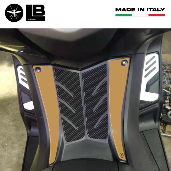 ADHESIVO DE PEDESTAL DELANTERO en resina 3D carbono-ergal para YAMAHA Tmax 530 2012-2016