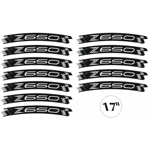 KIT CINTA ADHESIVA VERDE compatible para llantas 17 MOTO KAWASAKI Z650 TUNING 2