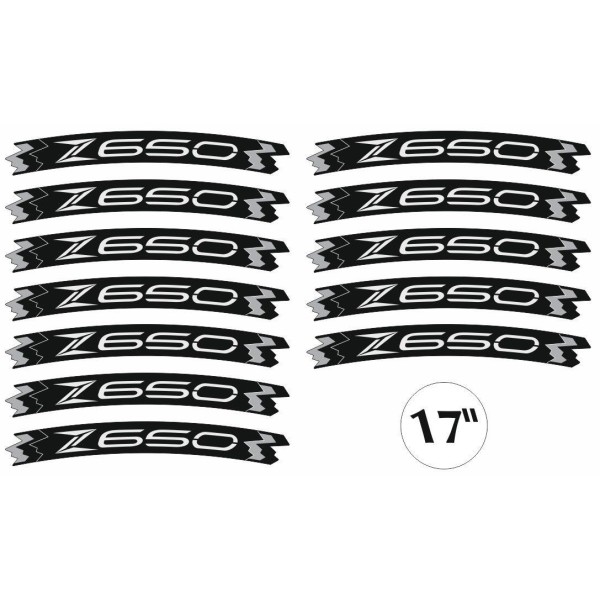 KIT GREEN ADHESIVE STRIPES kompatibel für 17 RIMS MOTORRAD KAWASAKI Z650 TUNING