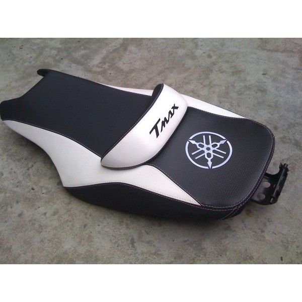 KIT COUVERTURE DE SELLE SADDLE WHITE TUNING x MOTORBIKE YAMAHA TMAX T MAX 500-530