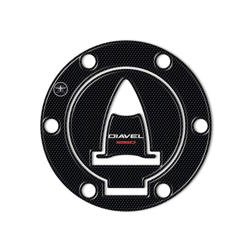 Bouchon de réservoir 3D adhésif protection moto compatible avec Ducati Diavel 1260