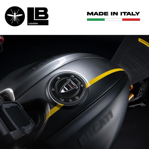 Bouchon de réservoir 3D adhésif protection moto compatible avec Ducati Diavel 1260 2