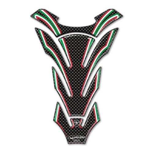 RESINA CARBONO RESINA CARBONO TANQUE PARASTERS BANDERA ITALIANA MOTO