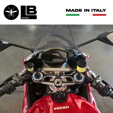 Plaque de direction 3D ADHESIVE compatible avec MOTO DUCATI 1299 PANIGALE S-R 2012-2016