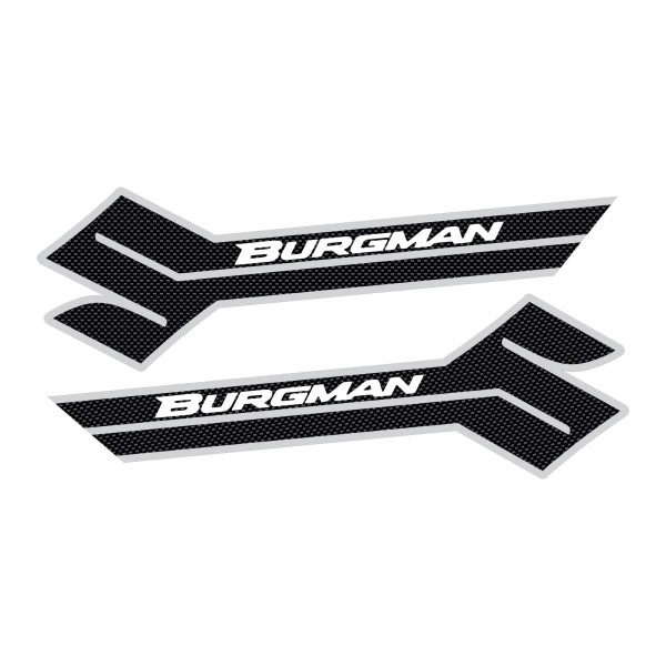 2 ADHESIVE-STICKERS Carbone BURGMAN ÉCRITURE SUZUKI SCOOTER Accessoires