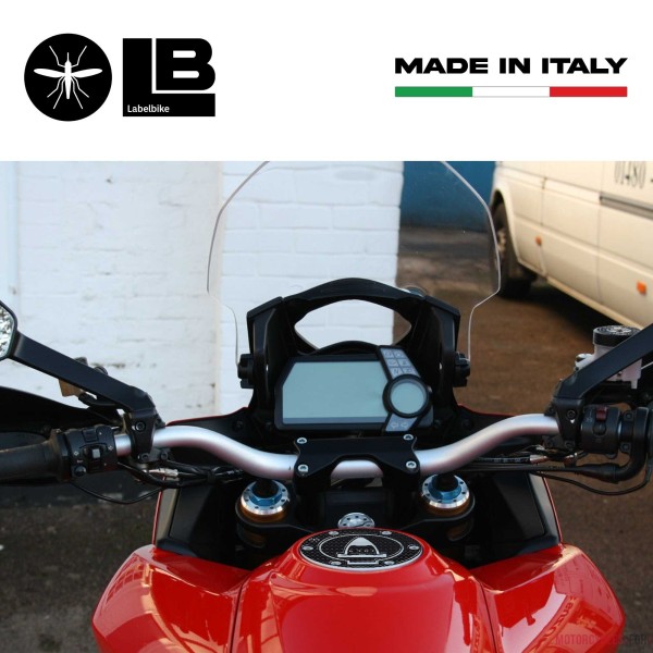 ADHESIVO 3D PROTECCIÓN Tapón depósito para MOTO DUCATI MULTISTRADA 1200 Carbono