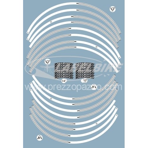 KIT LLANTAS ADHESIVAS compatibles para scooter YAMAHA MAJESTY 400 2