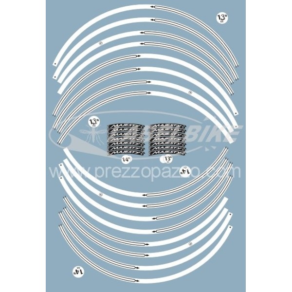 ADHESIVE RIMS STRIP KIT kompatibel für YAMAHA MAJESTY 400 Motorroller