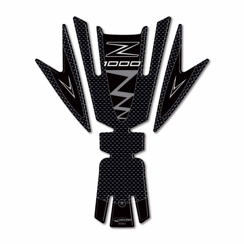 Protection de réservoir moto 3D adhésive en résine compatible avec Kawasaki Z1000 2010-2020 2
