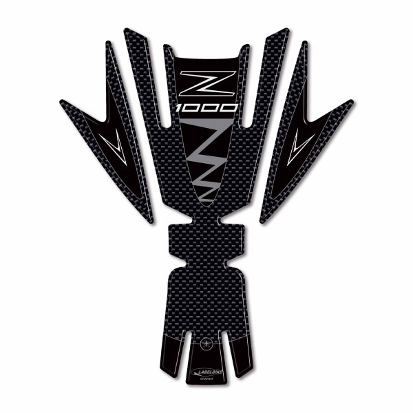 Protector de depósito de moto con revestimiento de resina adhesiva 3D compatible con Kawasaki Z1000 2010-2020