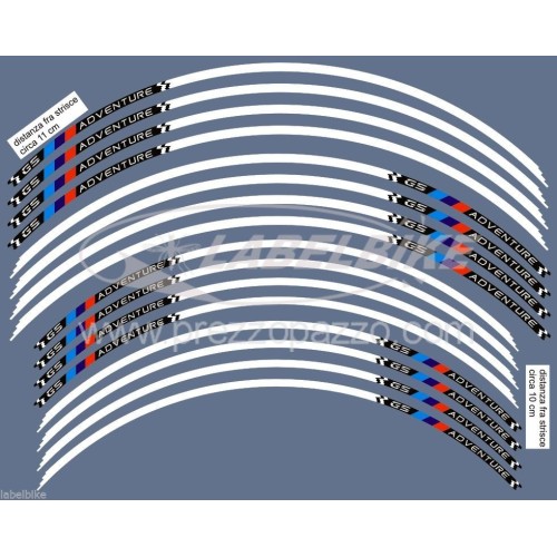 ADHESIVO LLANTAS pegatinas compatibles para BMW GS ADVENTURE MOTO 2014-2021 2
