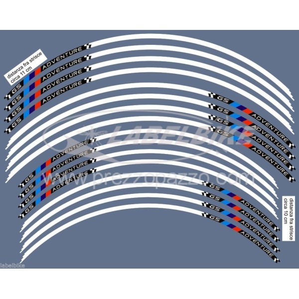 JANTES ADHESIVES compatibles pour BMW GS ADVENTURE MOTORBIKE 2014-2021