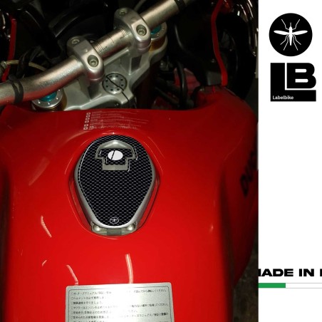 Bouchon de réservoir 3D ADHESIF pour MOTO DUCATISTRADA MULTISTRADA 1000-1100 Carbon Look