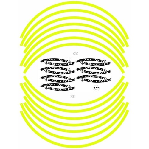 ADHESIVE RIMS KIT for MOTO RIMS 17 compatible YAMAHA MT-10 Tuning Stickers 2