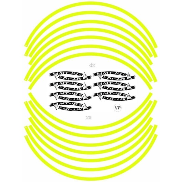 ADHESIVE RIMS KIT for MOTO RIMS 17 compatible YAMAHA MT-10 Tuning Stickers