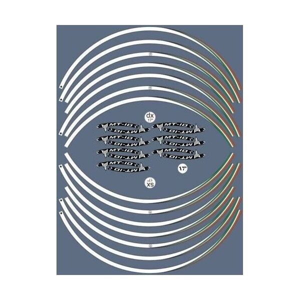 ADHESIVE RIMS KIT für MOTO RIMS 17 kompatible YAMAHA MT-10 Tuning Aufkleber