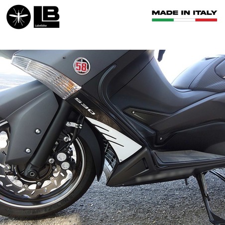 2 ADHESIVES 3D Résine T MAX 530 compatibles pour YAMAHA TMAX 2012-16 carénage scooter
