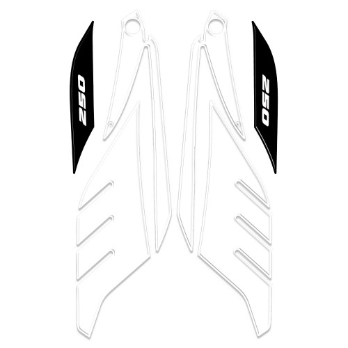 3D gel stickers boomerang protectors compatible with Yamaha Xmax 250 2014-2016 2