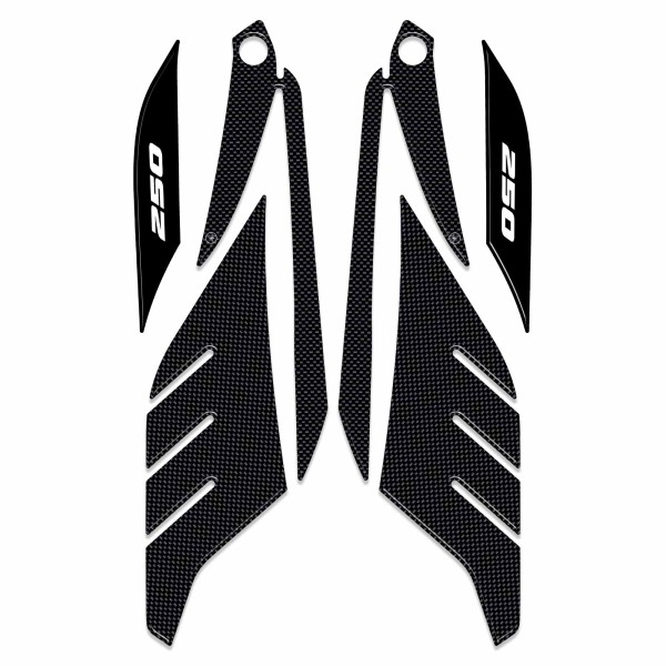 Προστατευτικά αυτοκόλλητα 3D gel boomerang συμβατά με Yamaha Xmax 250 2014-2016