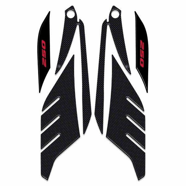 Pegatinas de gel 3D protectores boomerang compatibles con Yamaha Xmax 250 2014-2016