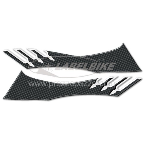 2 GROSSE SCHWARZKARBON 3D ADHESIVES TUNING T MAX für UNTER DEM SITZ MOTORRAD YAMAHA TMAX 08-11 2