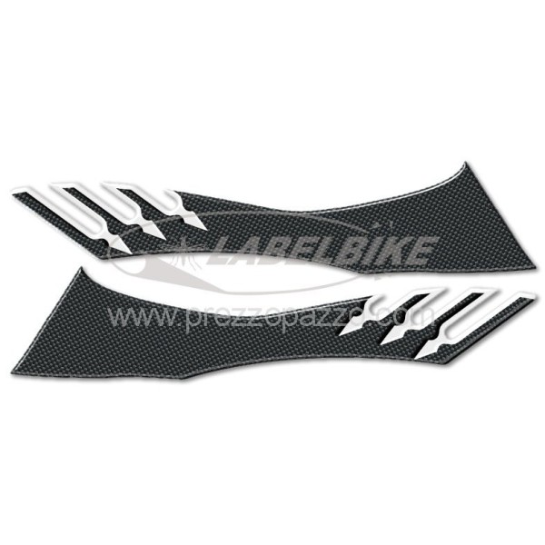 2 ΜΕΓΑΛΑ ΜΑΥΡΟ-ΚΑΡΒΟΝΙΚΑ 3D ADHESIVES TUNING T MAX για κάτω από το κάθισμα μοτοσικλέτας YAMAHA TMAX 08-11