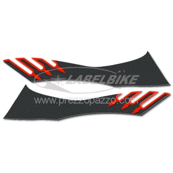 2 ΜΕΓΑΛΑ ΜΑΥΡΟ-ΚΑΡΒΟΝΙΚΑ 3D ADHESIVES TUNING T MAX για κάτω από το κάθισμα μοτοσικλέτας YAMAHA TMAX 08-11