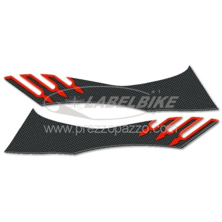 2 ΜΕΓΑΛΑ ΜΑΥΡΟ-ΚΑΡΒΟΝΙΚΑ 3D ADHESIVES TUNING T MAX για κάτω από το κάθισμα μοτοσικλέτας YAMAHA TMAX 08-11