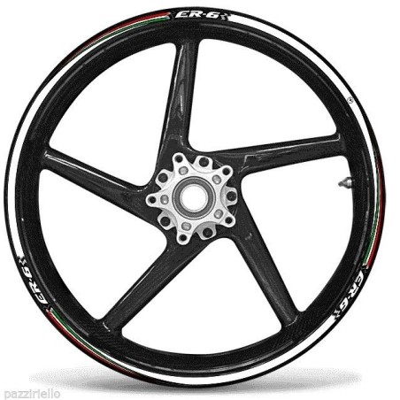 STRIPES ADHESIFS compatibles avec les jantes de motos 17 KAWASAKI ER-6 ER-6n tuning