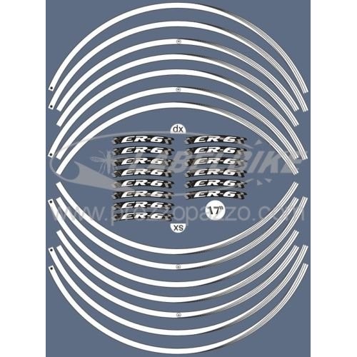 ADHESIVE STRIPES compatible for MOTORCYCLE RIMS 17 KAWASAKI ER-6 ER-6n tuning 2