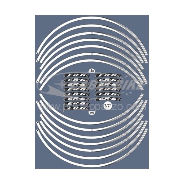 ADHESIVE STRIPES kompatibel für MOTORRAD-FELGEN 17 KAWASAKI ER-6 ER-6n tuning