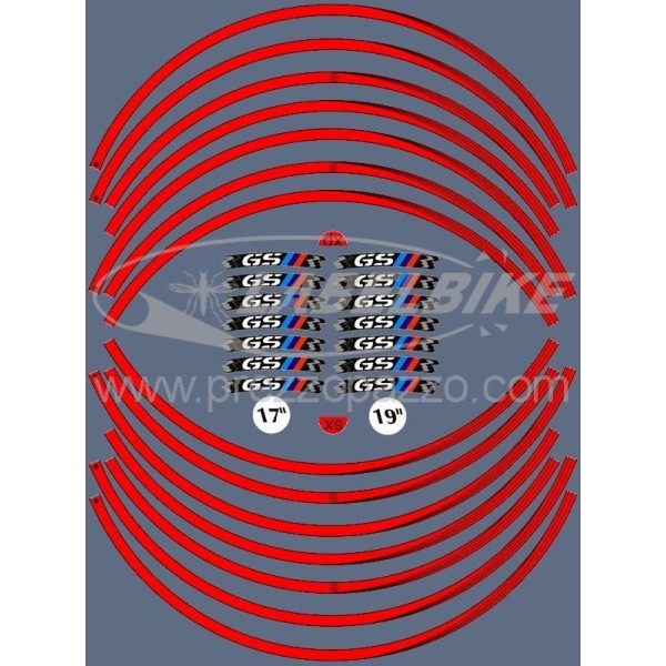 BANDES ADHESIVES compatibles pour MOTO BMW GS jantes adhésives 17" 19" RALLY tuning