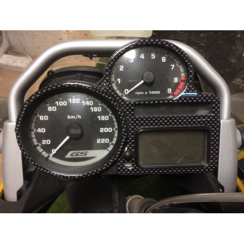 Sticker 3D CARBON LOOK pour tableau de bord compatible avec les motos BMW K1200R et K1300R