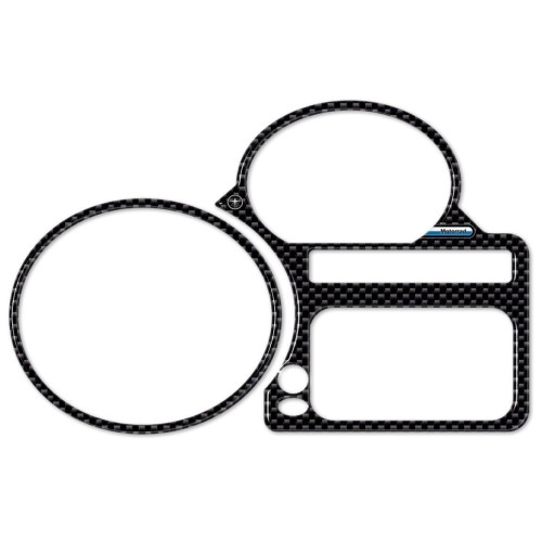 Pegatina 3D CARBON LOOK para salpicadero compatible para motos BMW K1200R y K1300R 2