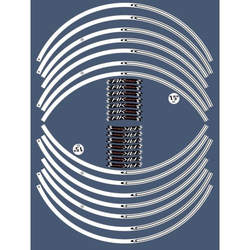 KIT ADHESIVO DE LLANTAS compatible para SCOOTER AK 550 KYMCO AK550 NUEVO 2