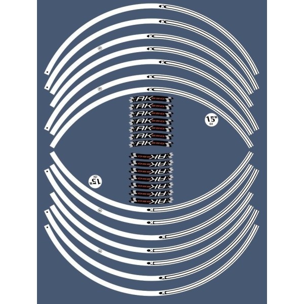 ADHESIVE RIMS STRIP KIT kompatibel für SCOOTER AK 550 KYMCO AK550 NEU