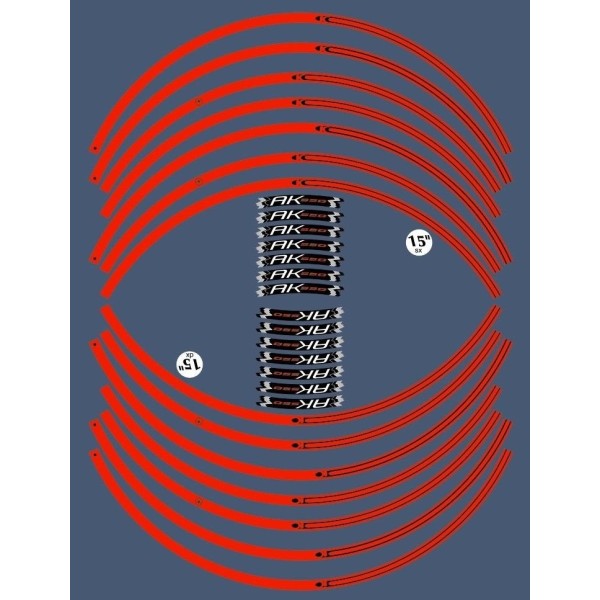 KIT JANTES ADHESIVES compatible SCOOTER AK 550 KYMCO AK550 NEUF