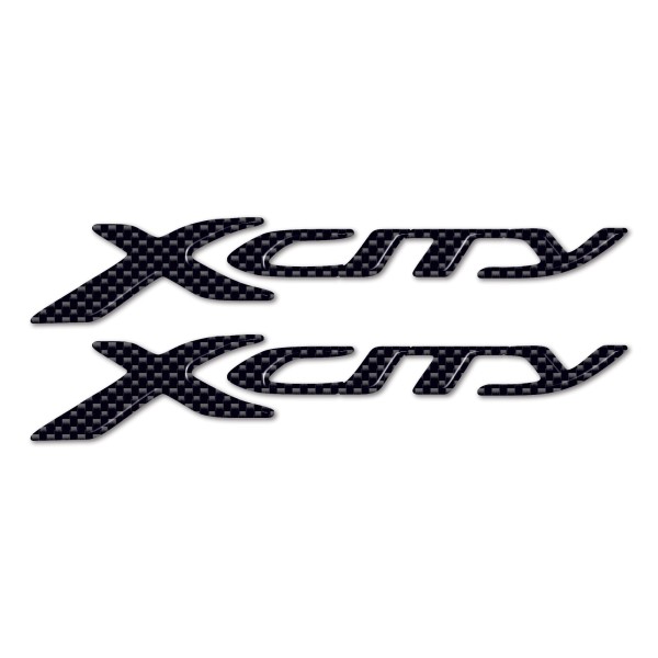 2 3D ADHESIVES/STICKERS 3D SCRIPTURE XCITY για YAMAHA X-CITY 250 Carbon Look SCOOTER