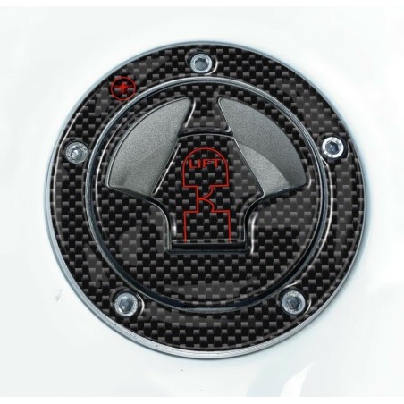 ADHESIVE 3D CARBON RED FILLER CAP PROTECTION συμβατό x MOTORBIKE KAWASAKI