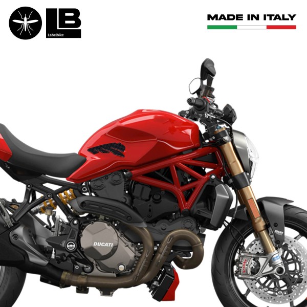 2 ADHESIVOS EXCLUSIVOS DE RESINA 3D PARA PROTECCIÓN LATERAL DE DEPÓSITOS DE CARBONO PARA MOTOCICLETAS