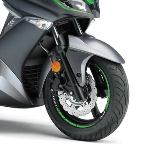                             Κιτ αυτοκόλλητων λωρίδων συμβατό με 14-13 Kawasaki J300 Scooter ζάντες
                          