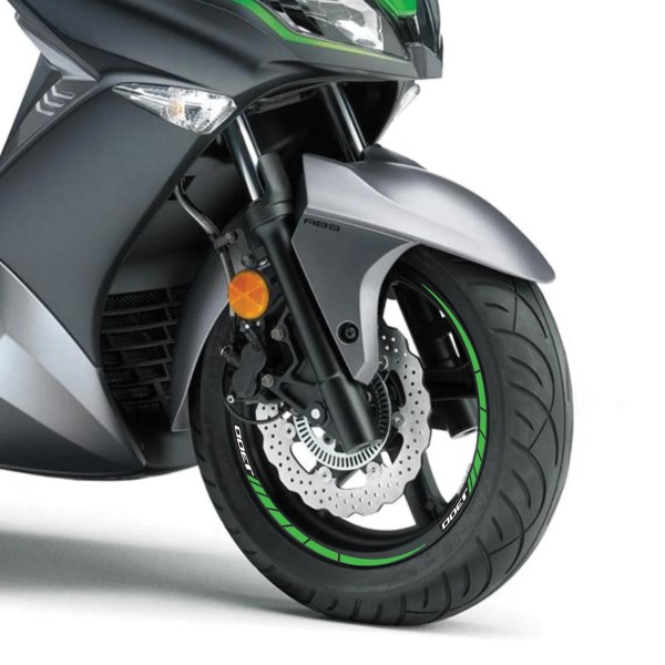 Κιτ αυτοκόλλητων λωρίδων συμβατό με 14-13 Kawasaki J300 Scooter ζάντες