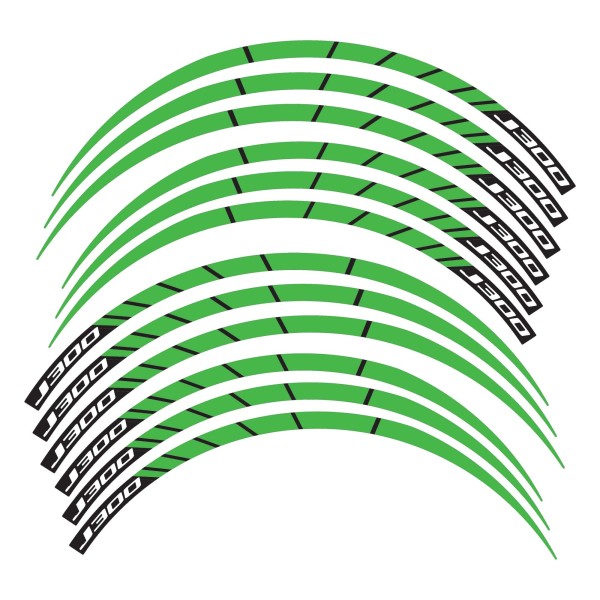 Kit Klebestreifen Kompatibel mit 14-13 Kawasaki J300 Scooter Felgen