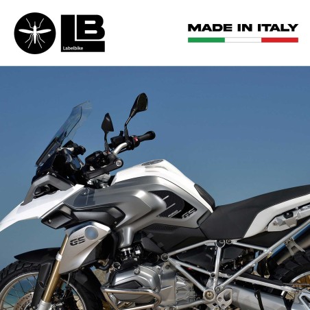 2 3D SIDE PROTECTIONS CARBON SIDE ADHESIVES compatible for BMW GS R1200 2013-16 MOTO