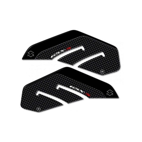 2 PROTECCIONES LATERALES 3D COMPATIBLES ADHESIVOS x MOTO SUZUKI GSXS GSX-S 750 Carbono