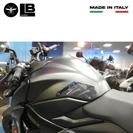 2 3D SIDE PROTECTIONS COMPATIBLE ADHESIVES x MOTORBIKE SUZUKI GSXS GSX-S 750 Carbon